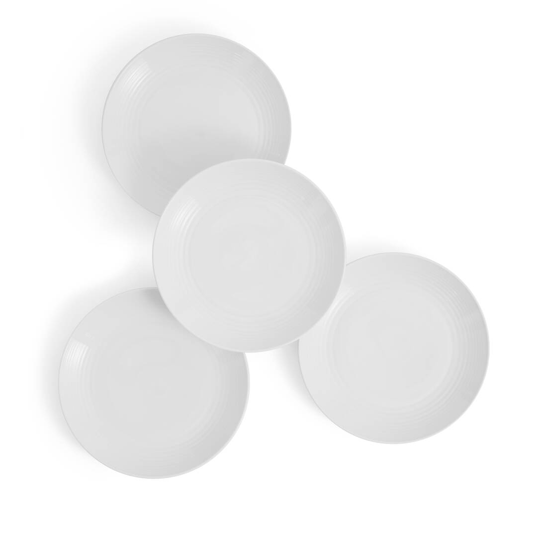 Gordon Ramsay Maze Plate 22cm 8.7in White, Set of 4
