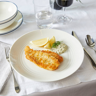 Gordon Ramsay Maze Plate 28cm, Set of 4, White