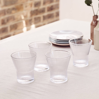 Lambeth Tumbler 300ml, Clear, Set of 4