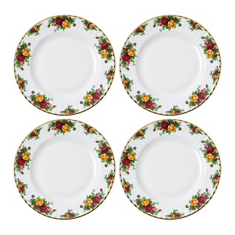 Old Country Roses Plate 27cm Set of 4