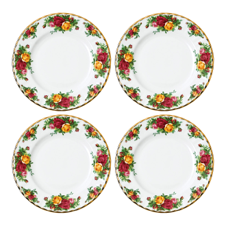 Old Country Roses Plate 20cm Set of 4