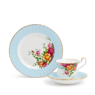 Old Country Roses 3 Piece Set Aqua