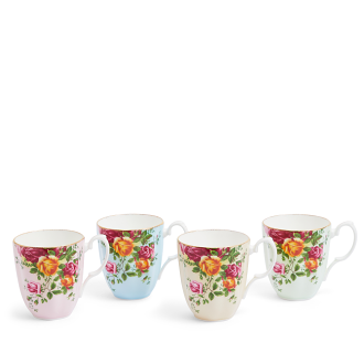 Mug 400ml 13.5floz, 4 Piece Set, Mixed Colours