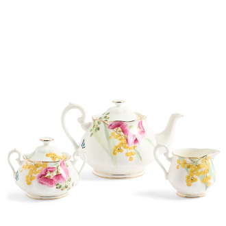 Miranda Kerr Australiana Teapot Sugar Cream White 3 pcs