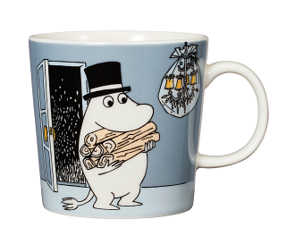 Moomin mug 300ml Moominpappa grey