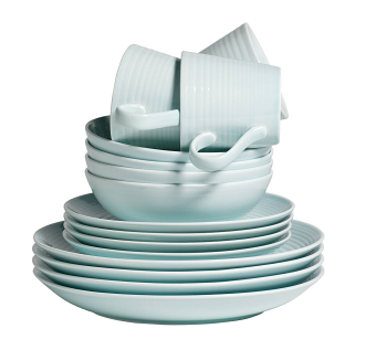 Gordon Ramsay Maze 16 Piece Dinnerware Set, Blue 
