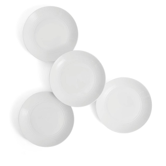 Gordon Ramsay Maze Plate 28cm, Set of 4, White