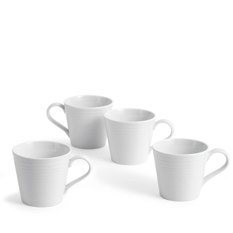Gordon Ramsay Maze Mug 400ml, Set of 4, White