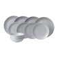 Gordon Ramsay Maze 12 Piece Dinnerware Set, Light Grey