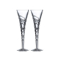 Saturn Nouveau Crystal Flute Set Of 2