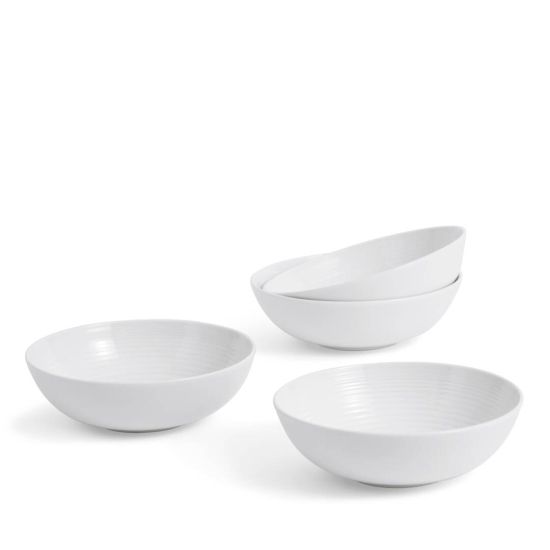 Gordon Ramsay Maze Bowl 18cm, Set of 4, White