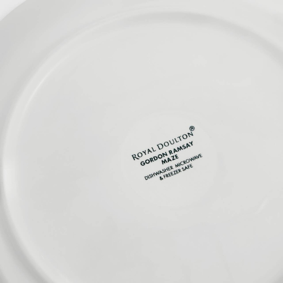 Gordon Ramsay Maze Dinnerware Set White, 16 Piece Set with Pasta Bowls ...