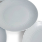 Gordon Ramsay Maze Plate 28cm, Set of 4. Light Grey