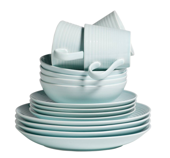 Gordon Ramsay Maze 16 Piece Dinnerware Set, Blue 