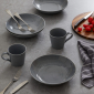Gordon Ramsay Maze Dark Grey 16 Piece Dinner Set, Boxed