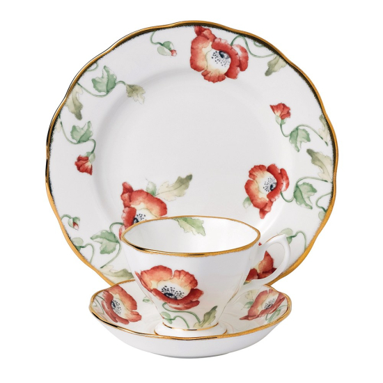 100 Years Teaware Teacup, Saucer, Plate 1970