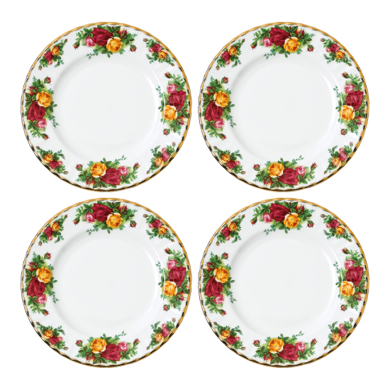 Old Country Roses Plate 20cm Set of 4