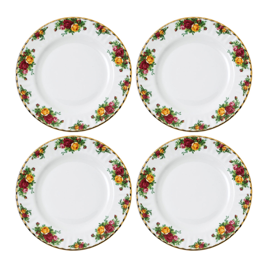 Old Country Roses Plate 27cm Set of 4